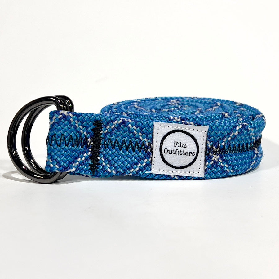 Criss cross blue belt