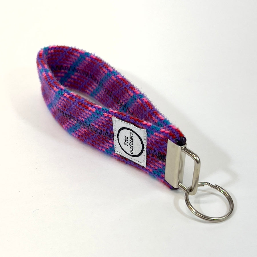 Striped purple keychain
