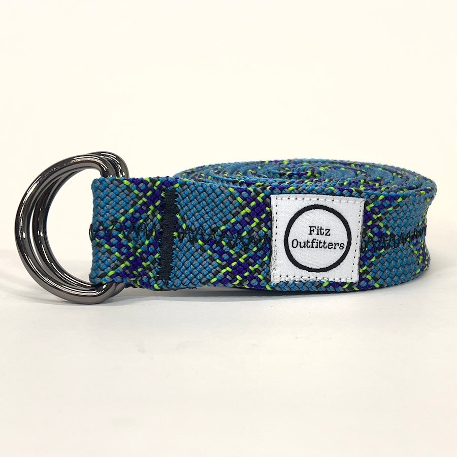 Criss cross blue belt