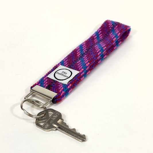 Striped purple keychain