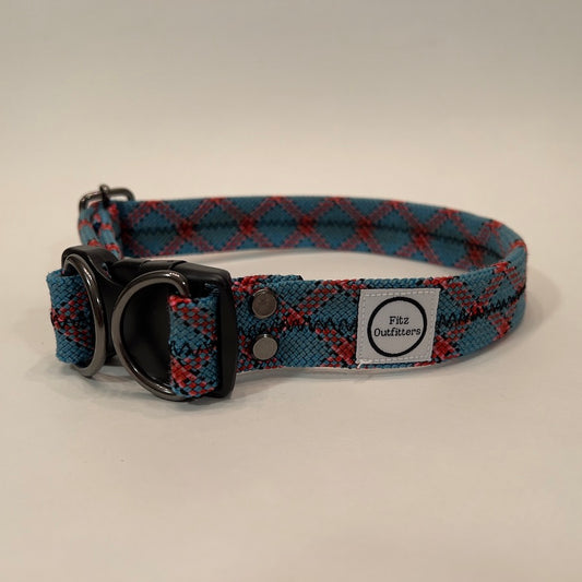 Blue and Red Collar