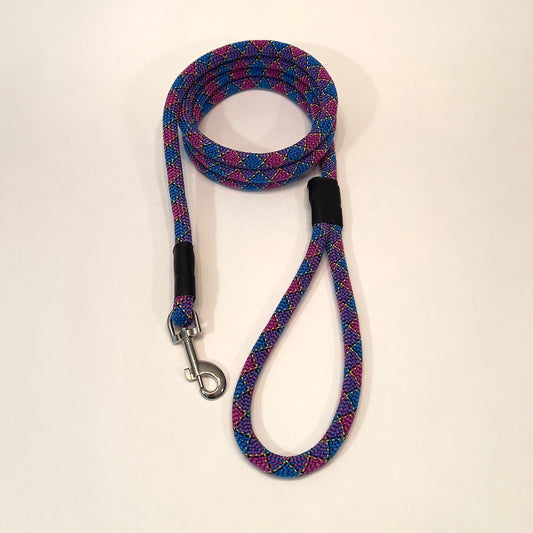 Checkered Blue and Purple Leash