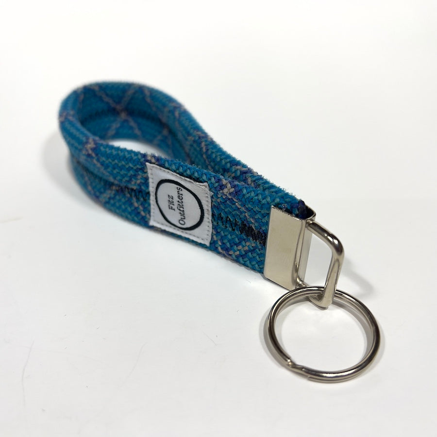 Criss Cross Blue Keychain