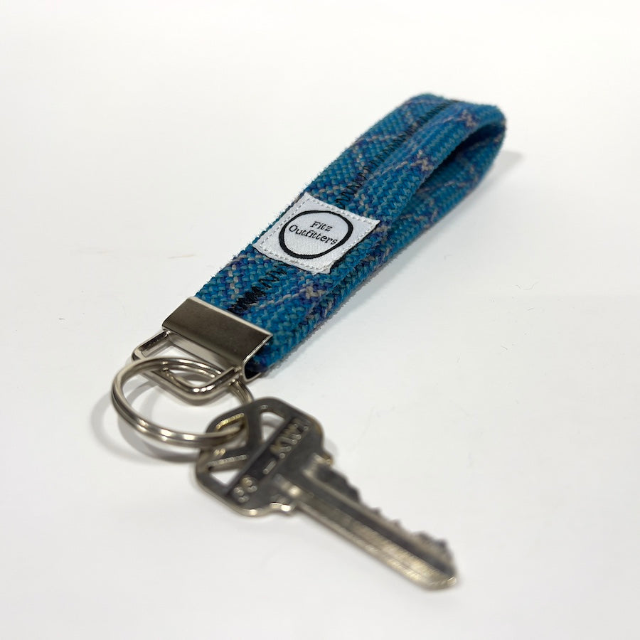 Criss Cross Blue Keychain