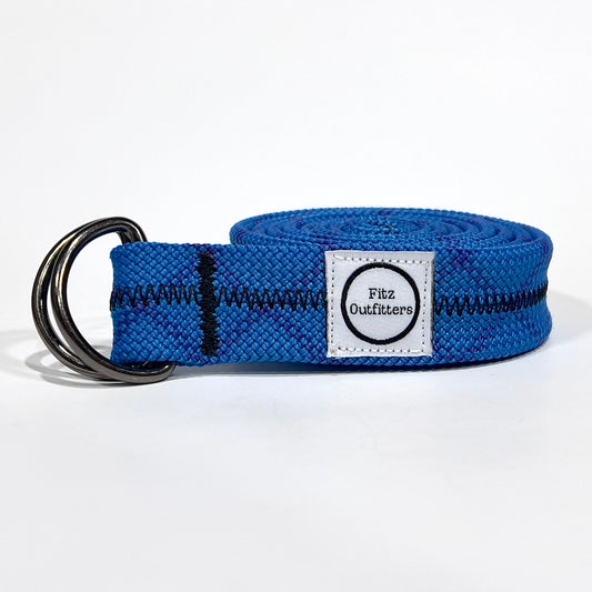 Criss cross blue belt